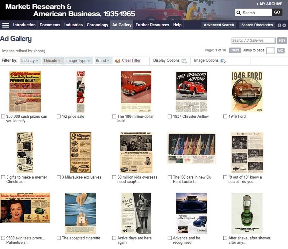 Ad Gallery of Market Research & American Business, 1935-1965